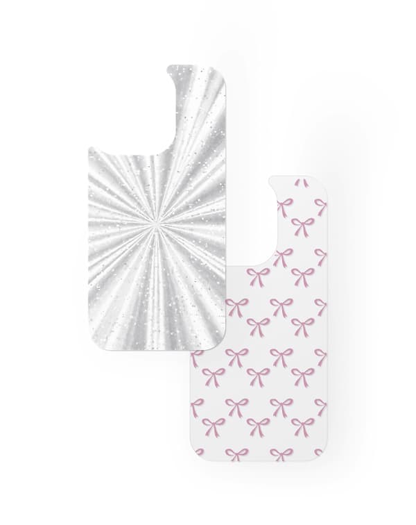Print Pack iPhone 13 Pro / 14 Pro / 15 Pro / 16 Pro Bow Fever Silver