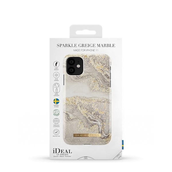Printed Case iPhone 11 / XR Sparkle Greige Marble