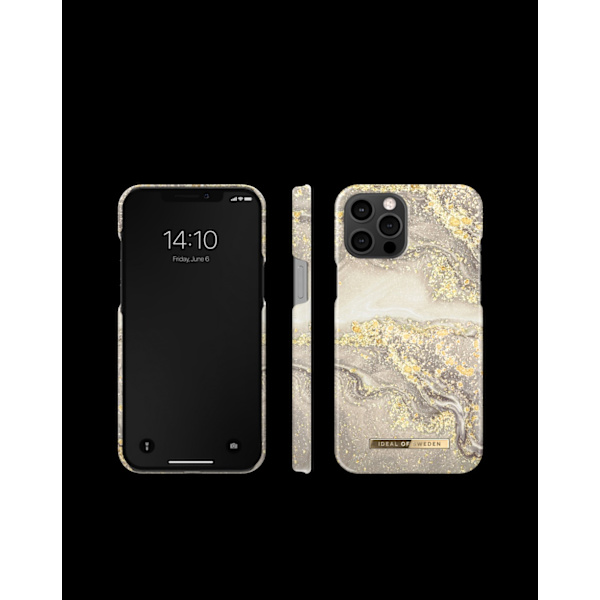 Printed Case iPhone 12 Pro Max Sparkle Greige Marble Grey