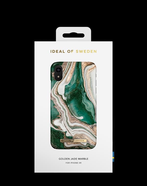 Printed Case iPhone XR Golden Jade Marble Green