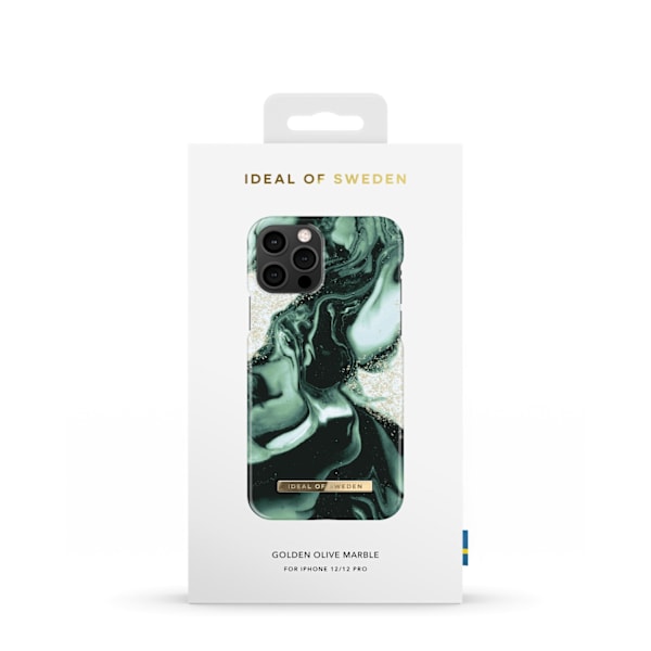 Printed Case iPhone 12 / 12 Pro Golden Olive Marble
