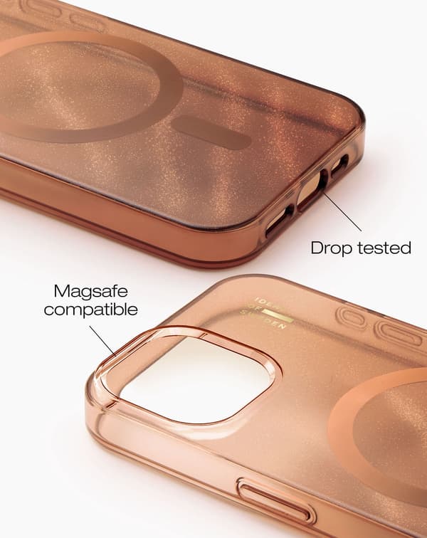 Clear Case MagSafe iPhone 13 / 14 / 15 / 16e / 17e Mocha Mousse Brun