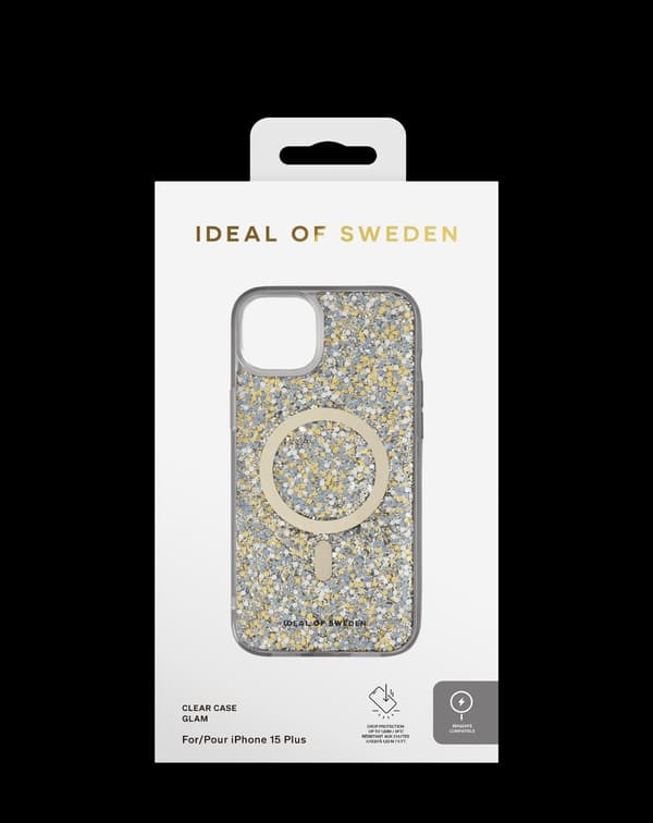 Clear Case MagSafe iPhone 15 Plus Glam Guld