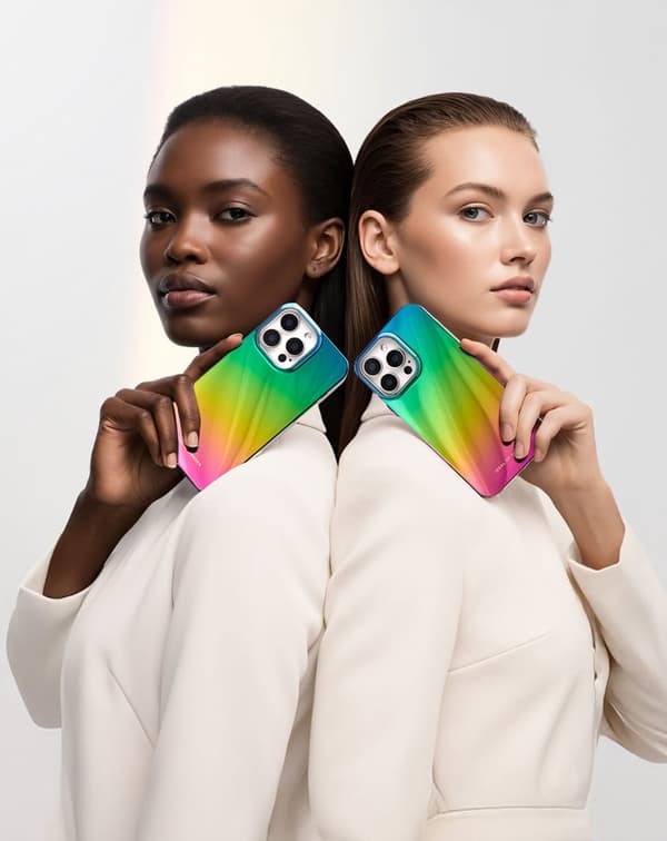Mirror Case MagSafe iPhone 16 Rainbow