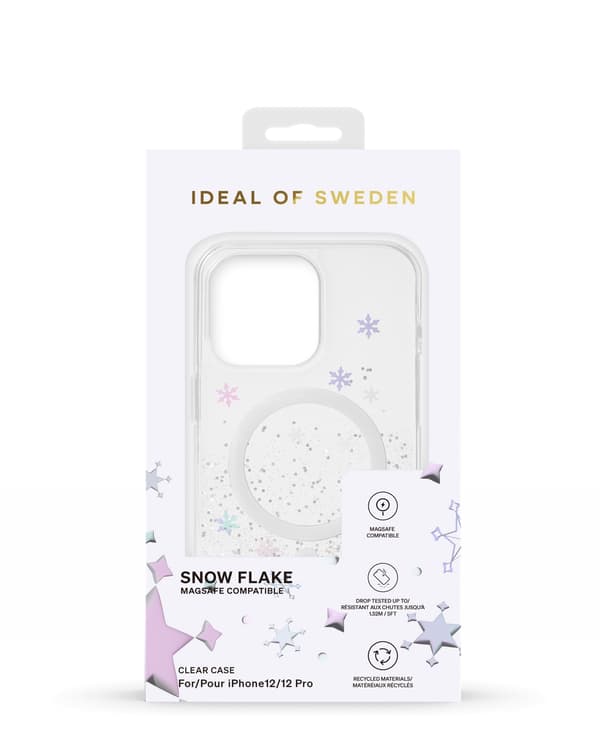 Clear Case MagSafe iPhone 12 / 12 Pro Snowflake Silver