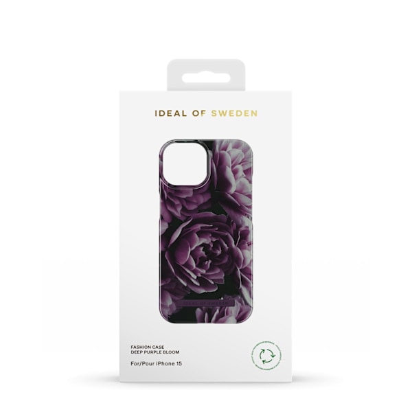 Printed Case iPhone 15 Deep Purple Bloom