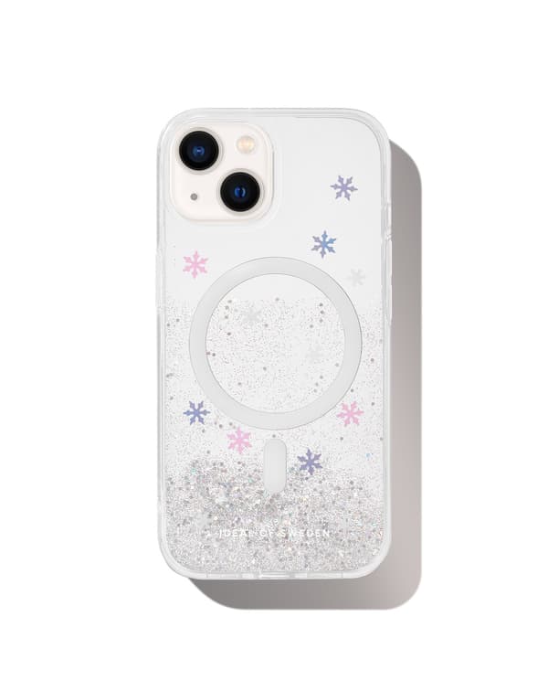 Clear Case MagSafe iPhone 13 / 14 / 15 / 16e / 17e Snowflake Silver