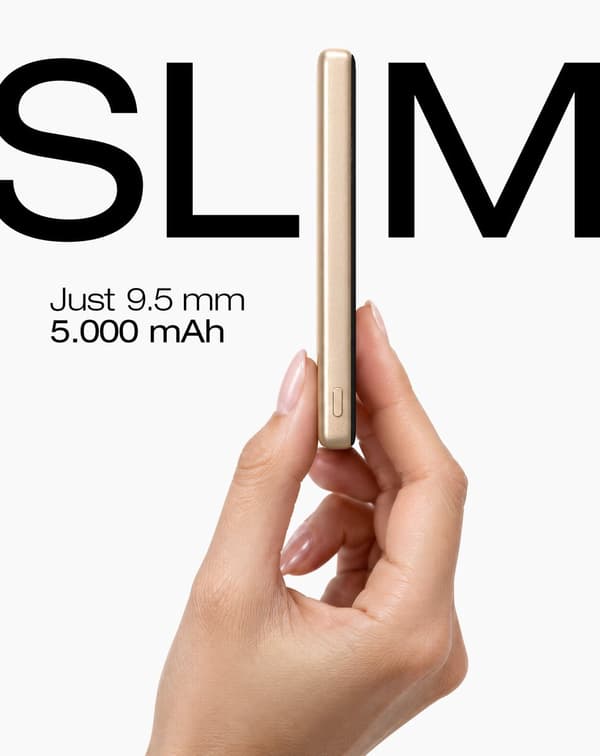 Slim Powerbank MagSafe 5000 mAh Gold