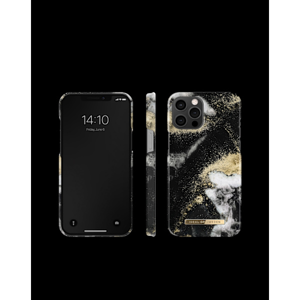 Printed Case iPhone 12 Pro Max Black Galaxy Marble Black