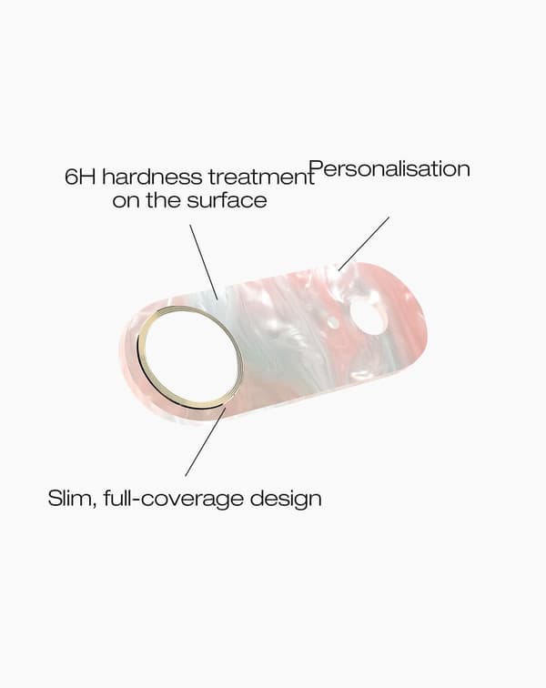 Camera Lens Protector 3D iPhone Air Marble Light Pink Pink