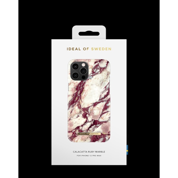 Printed Case iPhone 12 PROMAX Calacatta Ruby Marble Red