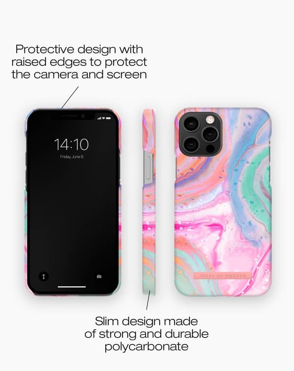 Printed Case MagSafe iPhone 12 / 12 Pro Pastel Marble MultiColor