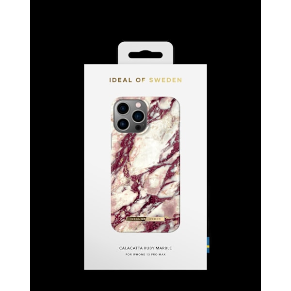 Printed Case iPhone 12 Pro Max / 13 Pro Max Calacatta Ruby Marble Red