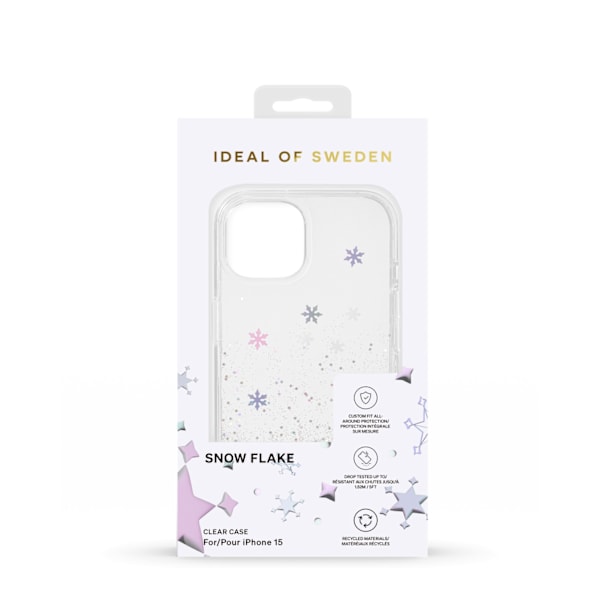 Clear Case iPhone 13 / 14 / 15 / 16e Snowflake