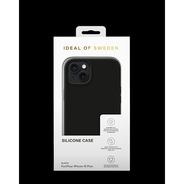 Silicone Case iPhone 15 Plus Black Svart