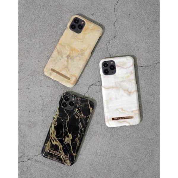 Printed Case iPhone 8 / 7 / 6 / 6S / SE Golden Smoke Marble Black