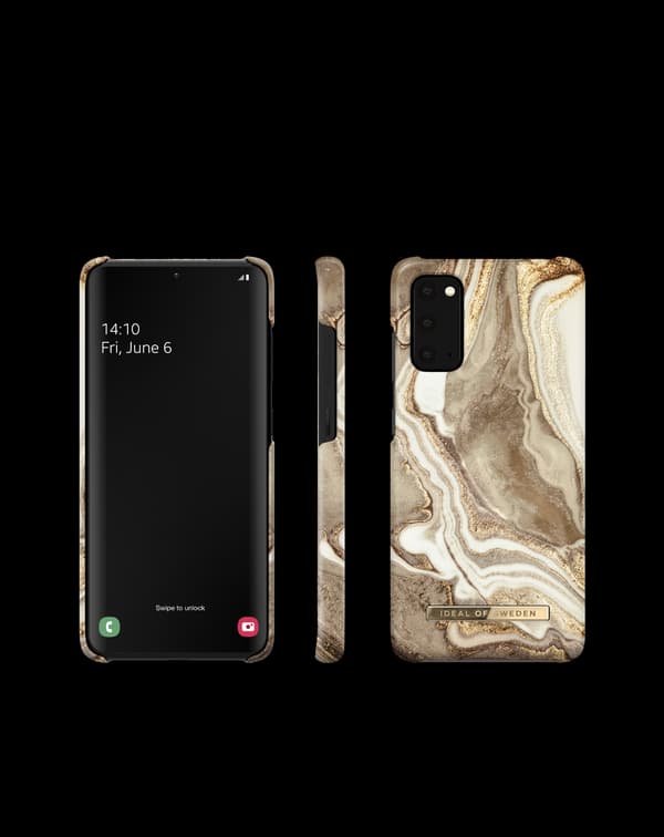 Printed Case Galaxy S20 Golden Sand Marble Beige