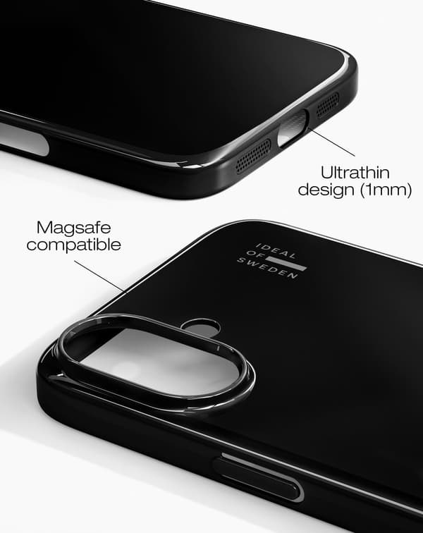 Slim Case MagSafe iPhone 17 Glossy Black Svart
