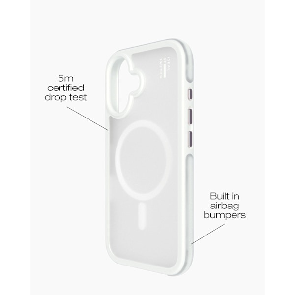 Ideal Bumper Case MagSafe iPhone 16 Plus Cloudy White White