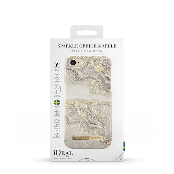 Printed Case iPhone 8 / 7 / 6 / 6S / SE Sparkle Greige Marble