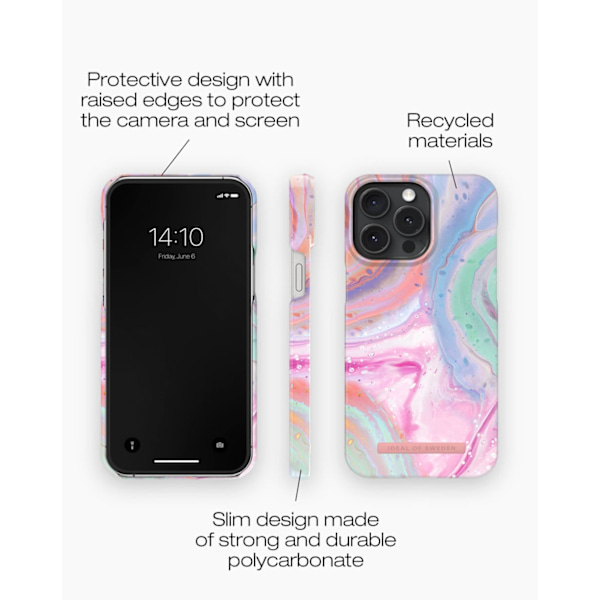 Printed Case iPhone 15 Pro Max Pastel Marble multifärg