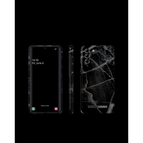 Printed Case Galaxy S21 Plus Black Thunder Marble Black