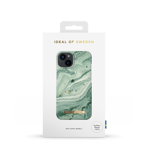 Fashion Case iPhone 13/14 Mint Swirl Marble