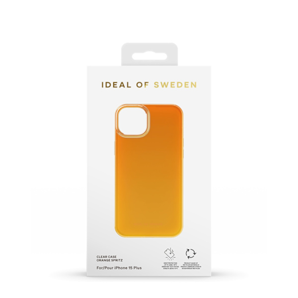 Clear Case iPhone 15 Plus Orange Spritz Orange