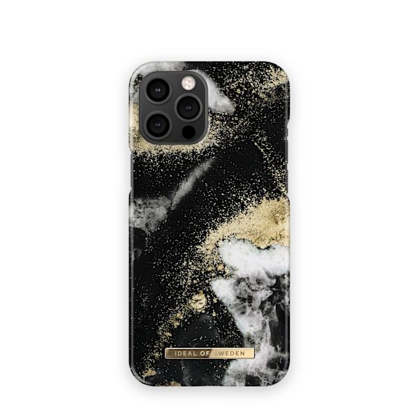 Printed Case iPhone 12 Pro Max Black Galaxy Marble Black