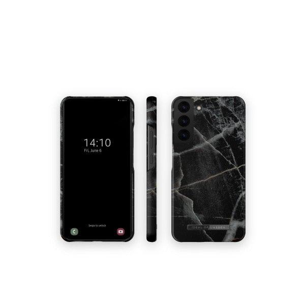 Printed Case Galaxy S22P Black Thunder Marble