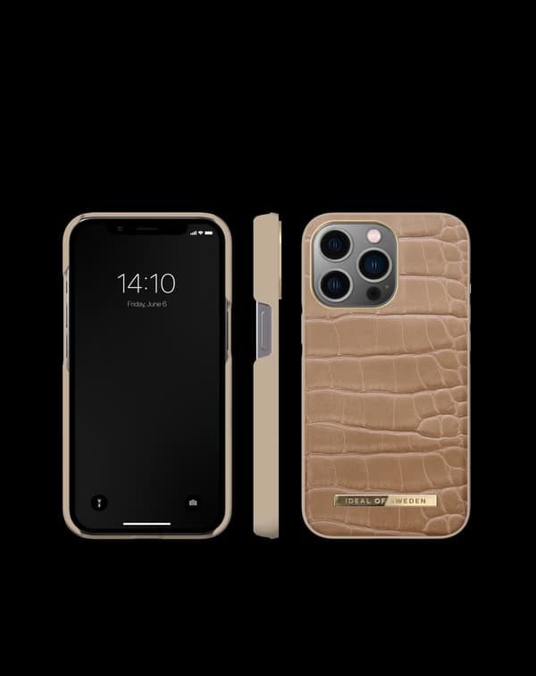 Atelier Case iPhone 13 Pro Camel Croco Brown