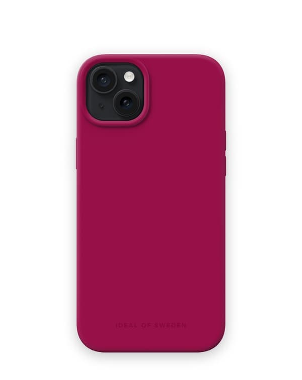 Silicone Case MagSafe iPhone 15 Plus Magenta Rosa