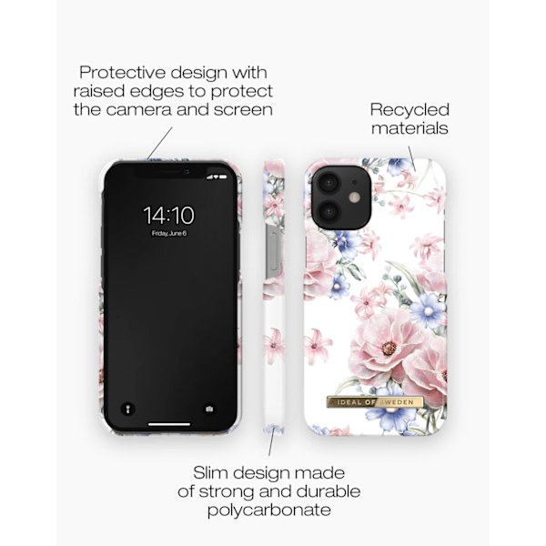 Printed Case iPhone 12 Mini Floral Romance White