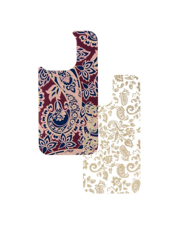 Print Pack iPhone 12 / 12 Pro / 13 / 14 / 15 / 16e / 17e Boho Paisley Gold