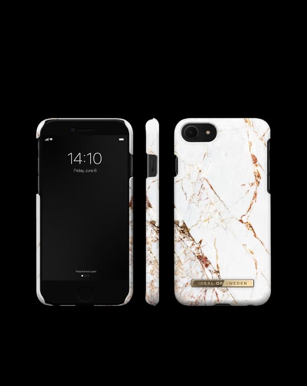 Printed Case iPhone 8 / 7 / 6 / 6S / SE Carrara Gold White