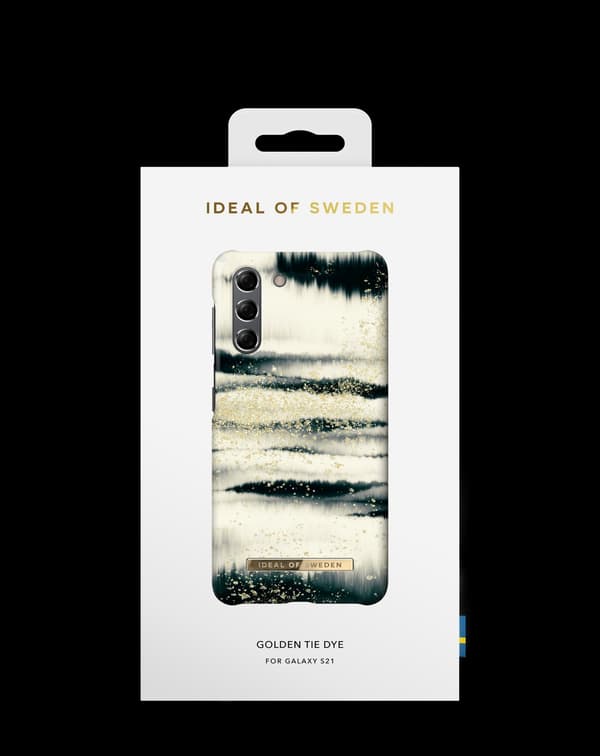 Printed Case Galaxy S21 Golden Tie Dye White