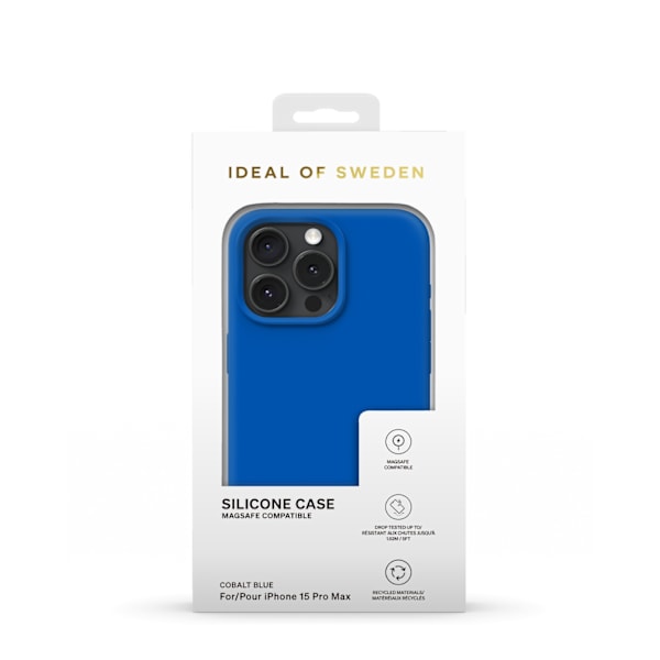 Silicone Case MagSafe iPhone 15 Pro Max Cobalt Blue Blå