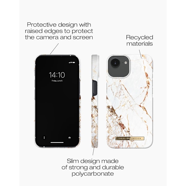 Printed Case iPhone 13 / 14 / 16e Carrara Gold