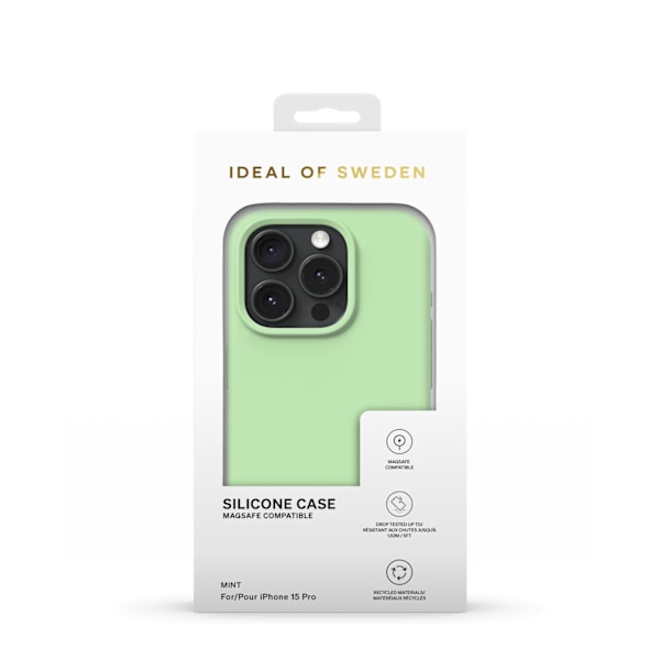 Silicone Case MagSafe iPhone 15 Pro Mint Grön