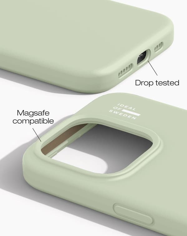 Silicone Case MagSafe iPhone 15 Pro Sage Green