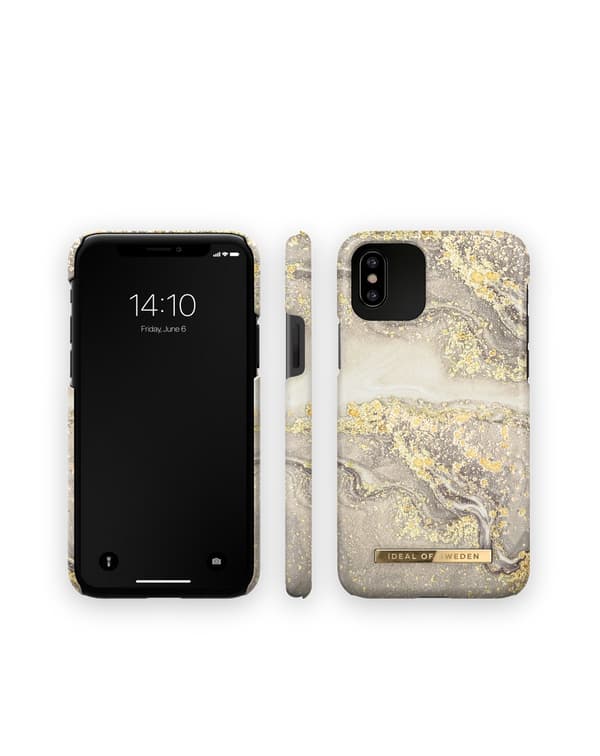 Printed Case iPhone 11 Pro / XS / X Sparkle Greige Marble Grey