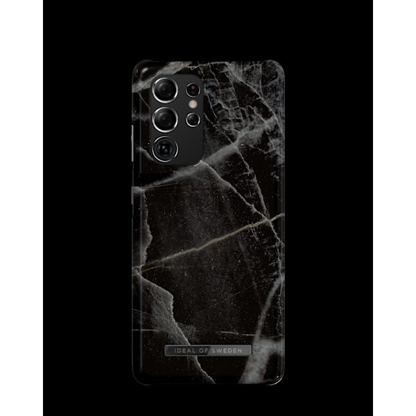 Printed Case Galaxy S21 Ultra Black Thunder Marble Black