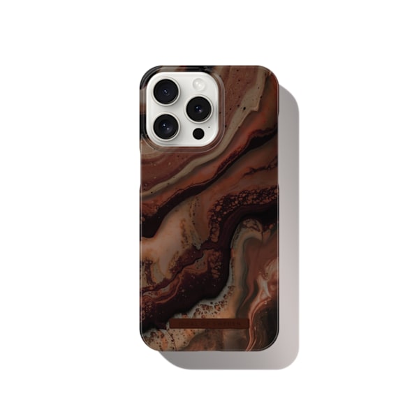 Printed Case iPhone 15 Pro Max Dark Amber Marble Brown