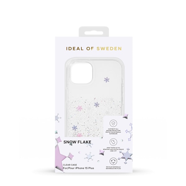 Clear Case iPhone 15 Plus Snowflake Silver