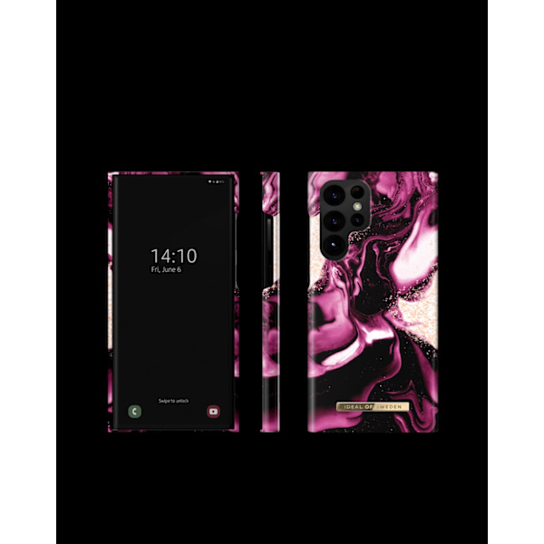 Printed Case Galaxy S22 Ultra Golden Ruby Purple