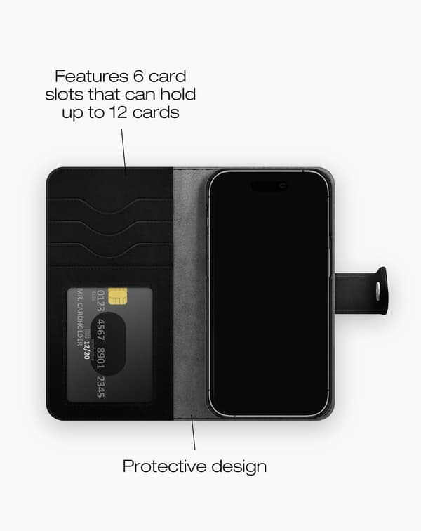 Magnet Wallet+ iPhone 15 Pro Black