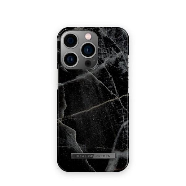 Printed Case iPhone 13 Pro Black Thunder Marble Black