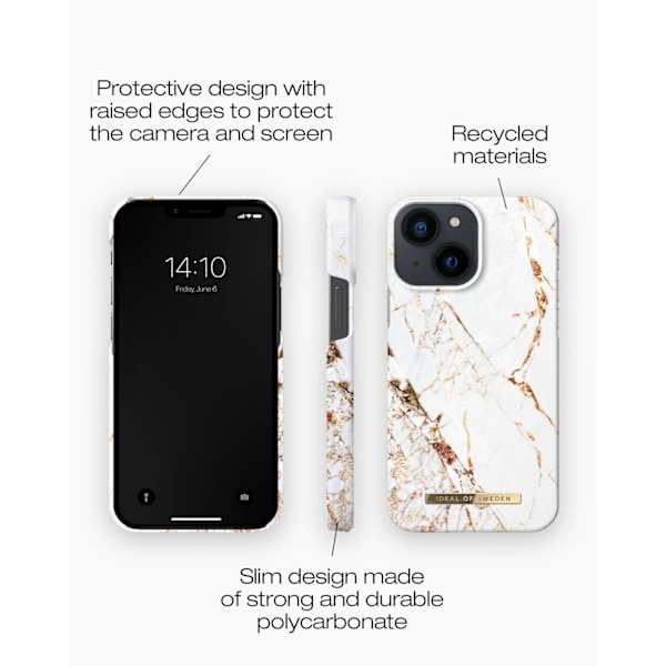Printed Case iPhone 13 Mini Carrara Gold Gold