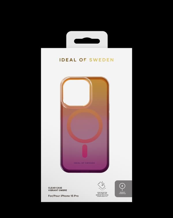 Clear Case MagSafe iPhone 15 Pro Vibrant Ombre Multicolor