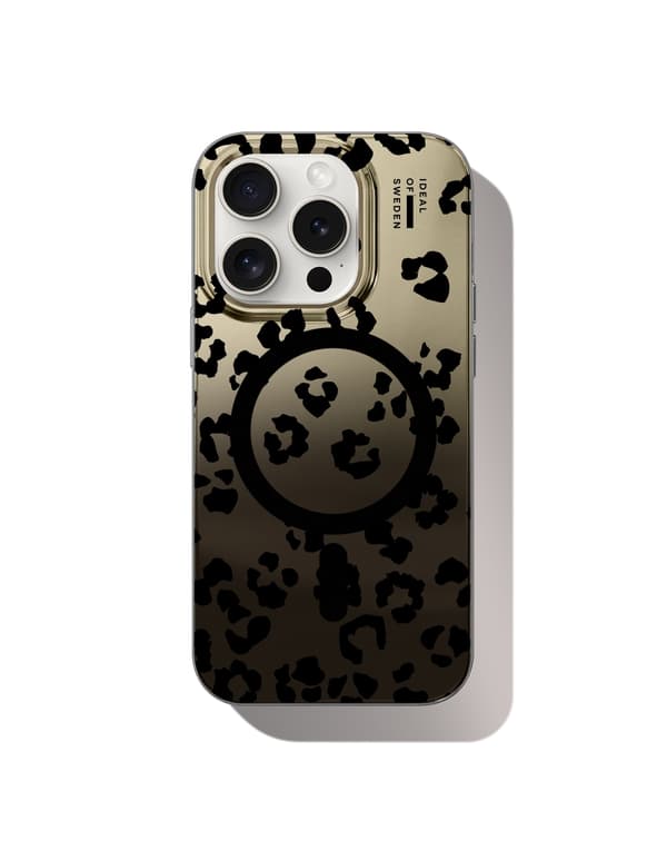 Mirror Case MagSafe iPhone 15 Pro Leo Ombre Guld